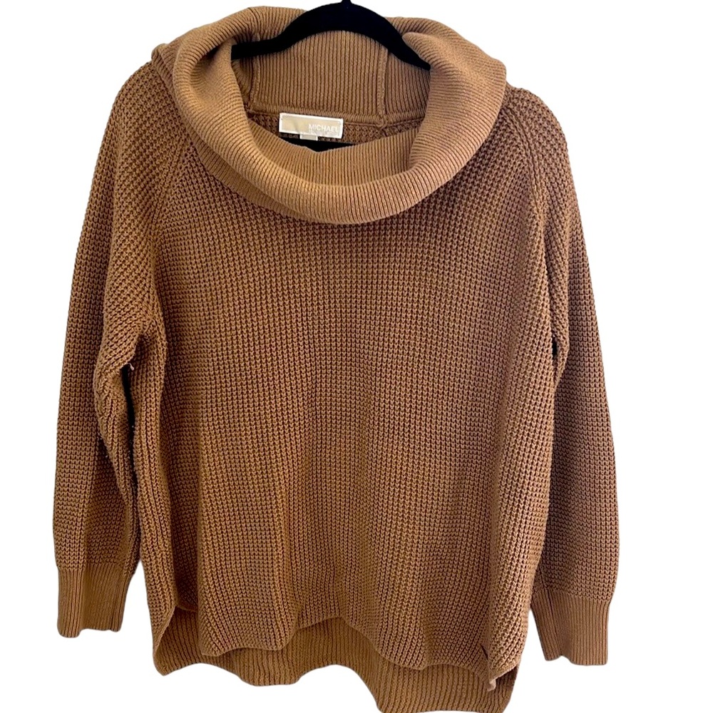 Michael Kors Cowl Neckline Sweater Camel L